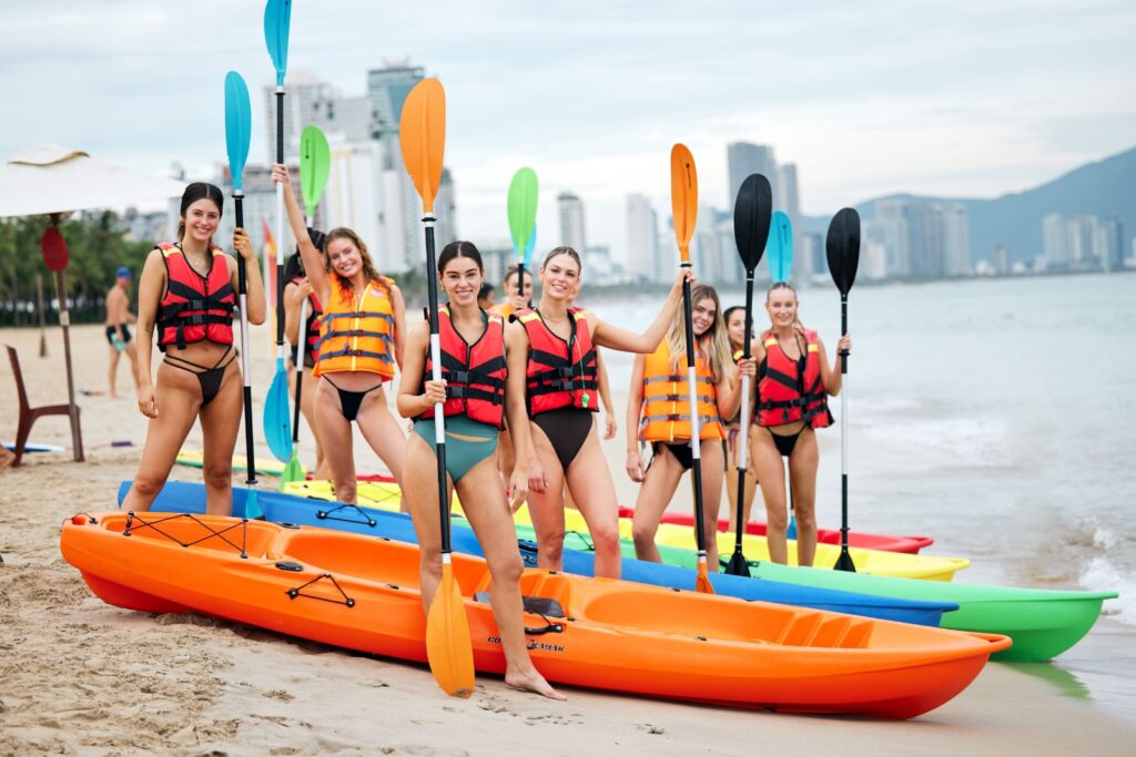 A happy and healthy family with sports and recreational activities at Furama Villas Da Nang