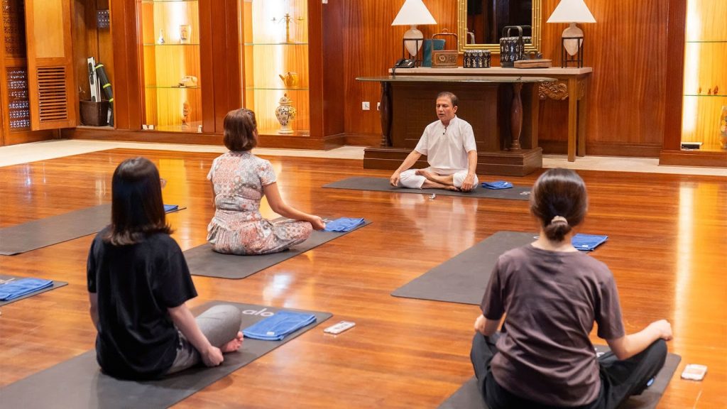 Free daily Yoga classes, led by Master Giri with over 20 years of experience at V-Senses Wellness & Spa