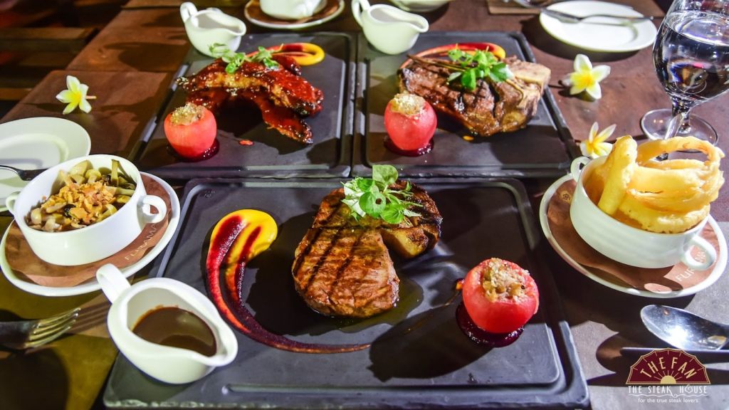 Meticulousness in every step, selecting fresh ingredients and precise cooking techniques over an open fire at Steak House The Fan.