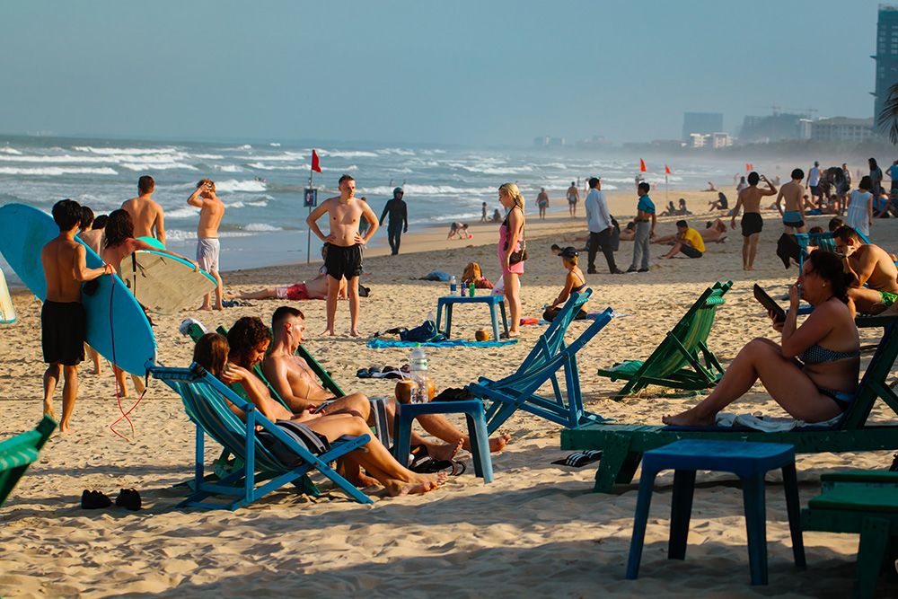 Peak tourist season in Da Nang
